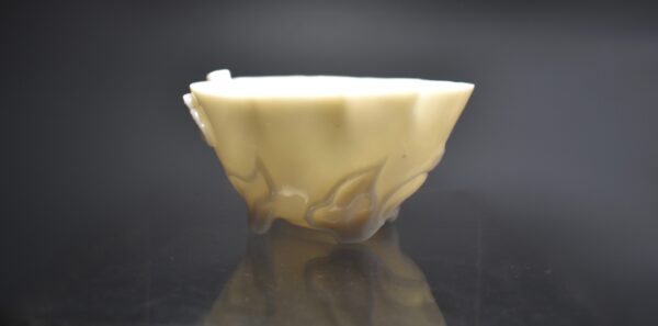 Blanc-De-Chine Leaf Formed Cup