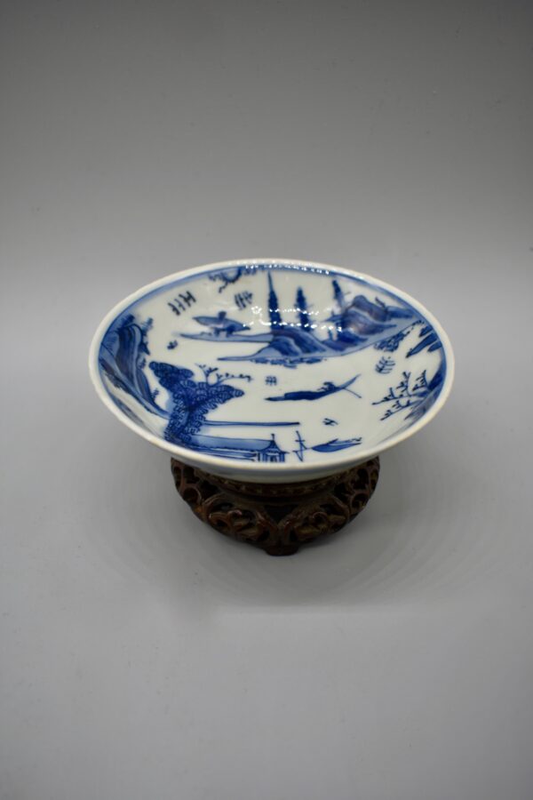 Blue and White Wanli Fisherman Dish - Image 2