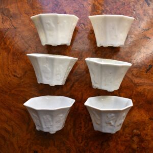 Blanc de Chine Group of Eight Immortals Cups