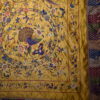 Yellow Silk Ground Embroidered Birds and Flower Bed Cover - Image 4