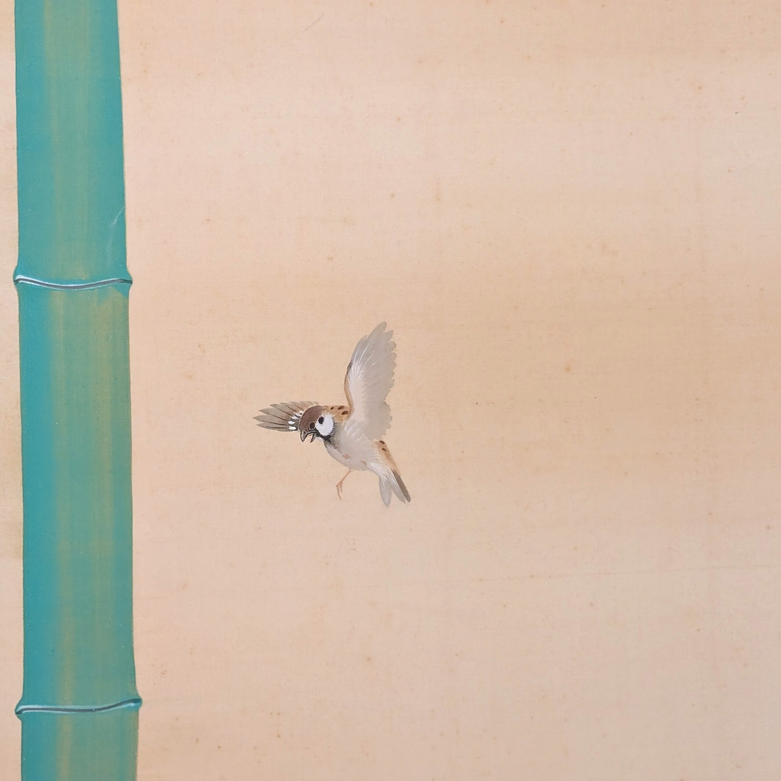 Two-Panel Sparrow and Bamboo Screens (Pair) - Image 4
