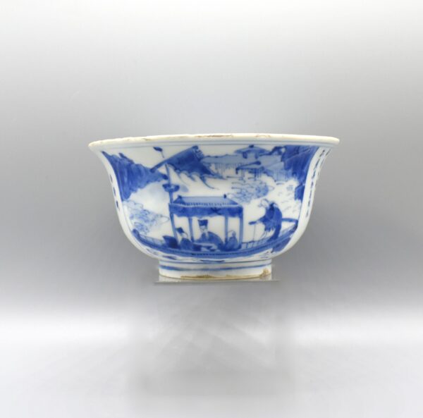 Blue and White Red Cliff Bowl