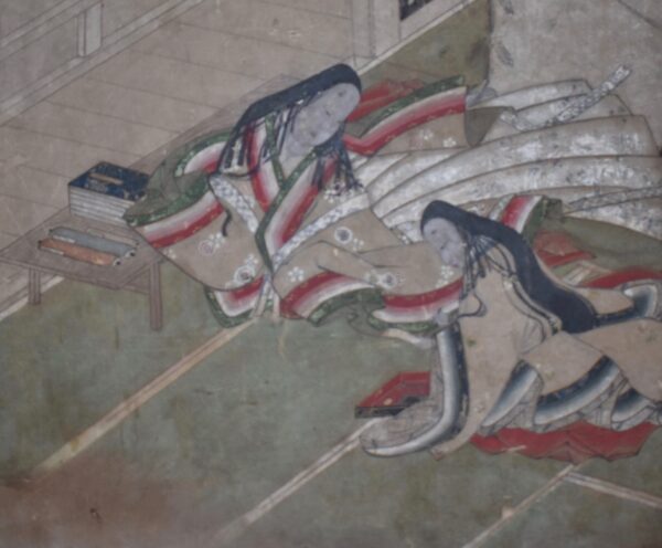 Two Panel 'Tale of Genji' Screen - Image 3