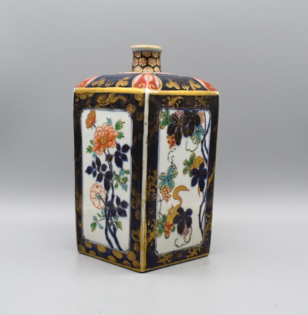 Imari Squirrel and Grape Square Bottle Vase