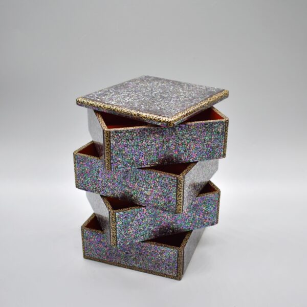 Mother of Pearl Inlaid Lacquer Box - Image 2