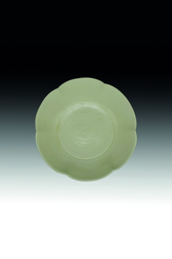 Ding Ware White Glazed Lobed Dish