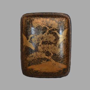 Japanese Saga Maki-e Kogo (Lacquer Incense Container))