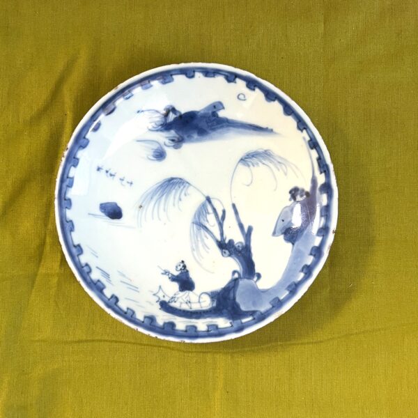 Ko-Sometsuke Blue and White Boatman Dish - Image 2