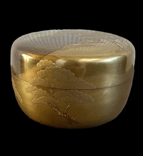 Gold Lacquer Landscape Kogo - Image 2