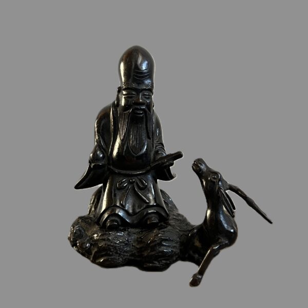 Bronze Figure of Shoulou with Deer
