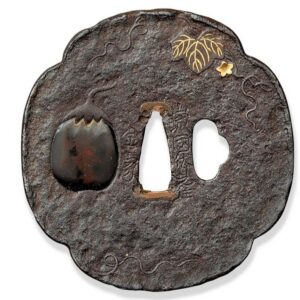 Aubergine Ishime-ji Tsuba