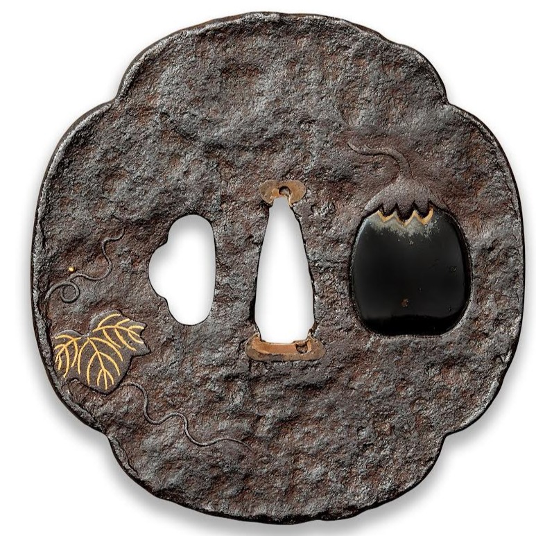 Aubergine Ishime-ji Tsuba - Image 2