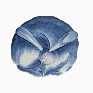 Imari Blue and White Rabbit-Shaped Dish