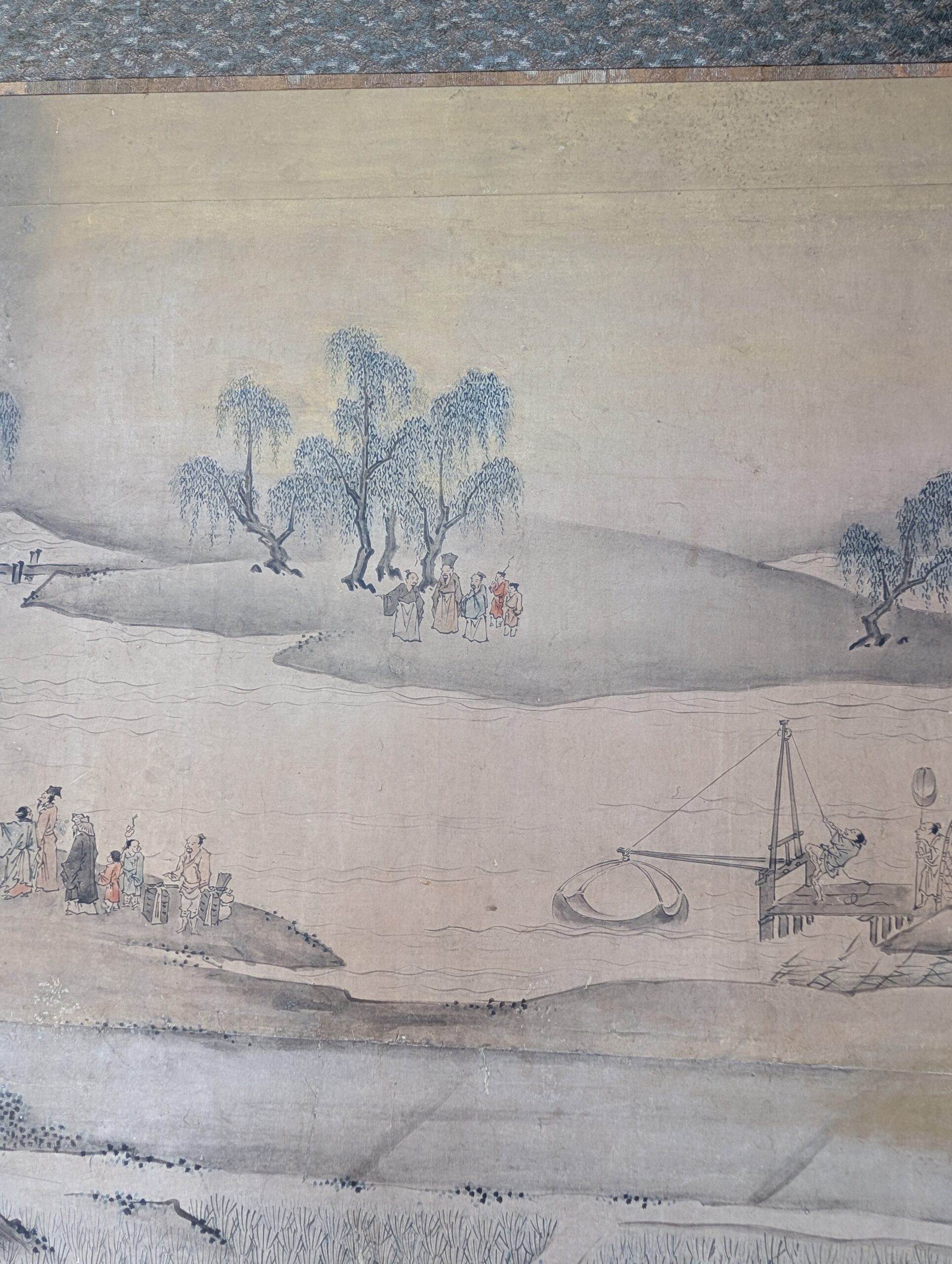 Kano School Six-Panel Rice Farming Screen - Image 5